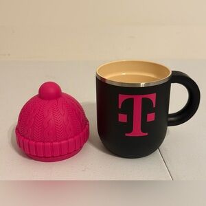 NIB T Mobile Stainless Steel Travel Mug w/ Silicone Topper